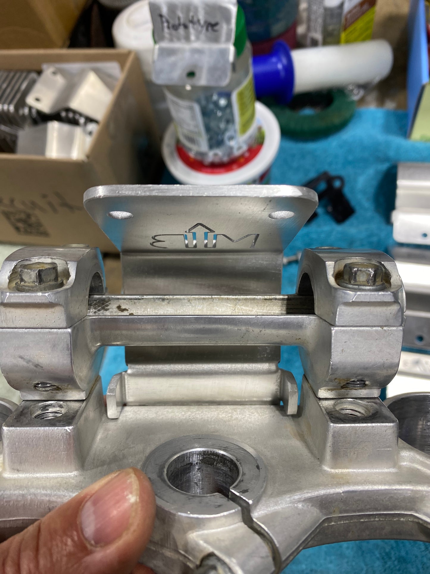 Honda CRF 110f Key switch relocation Bracket, KTM SX-65 specific bracket.